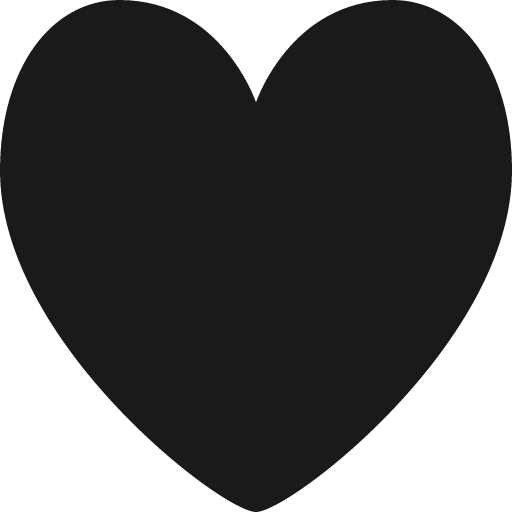 Heart icon, solid style, from Temaki