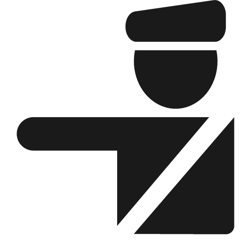 Military checkpoint icon, solid style, from Temaki