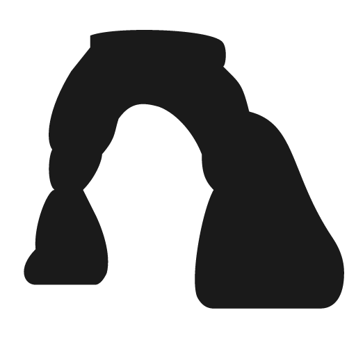 Natural arch icon, solid style, from Temaki