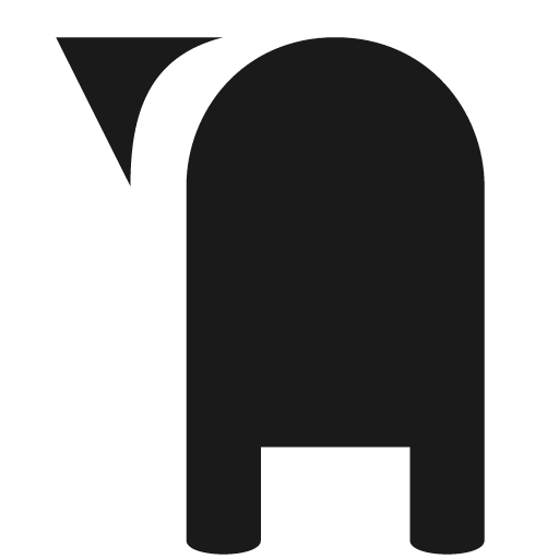 Post box icon, solid style, from Temaki