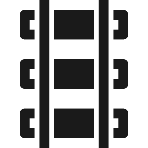 Railway track narrow icon, solid style, from Temaki