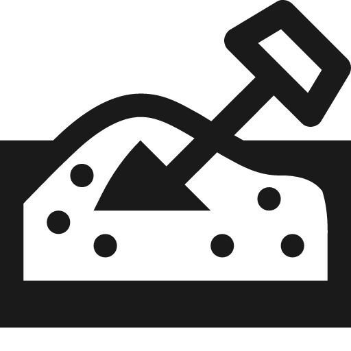 Sandbox icon, solid style, from Temaki
