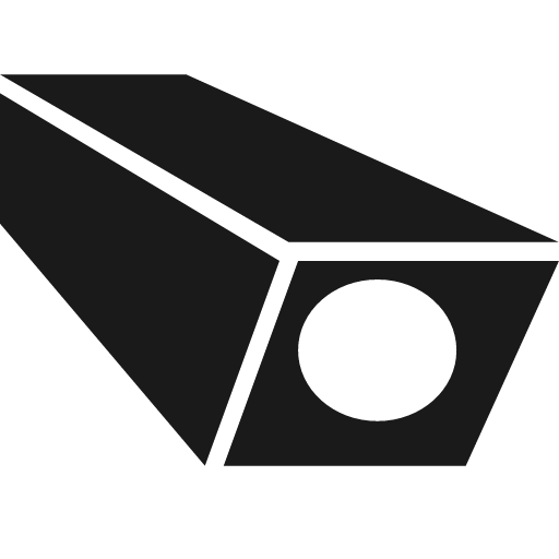 Security camera icon, solid style, from Temaki