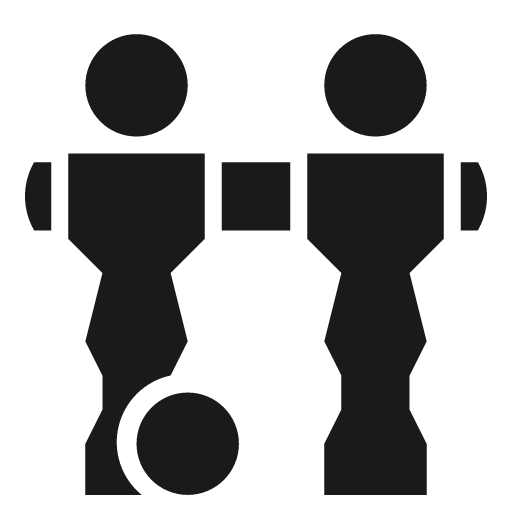 Table soccer icon, solid style, from Temaki