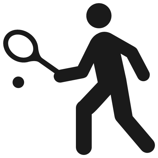 Tennis icon, solid style, from Temaki