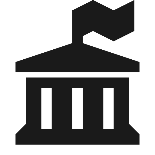 Town hall icon, solid style, from Temaki