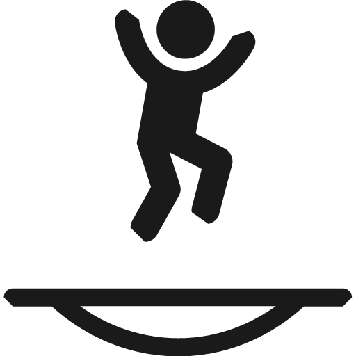 Trampoline icon, solid style, from Temaki