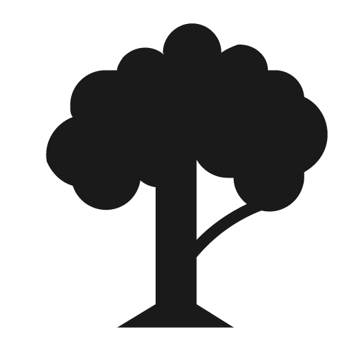Tree broadleaved icon, solid style, from Temaki