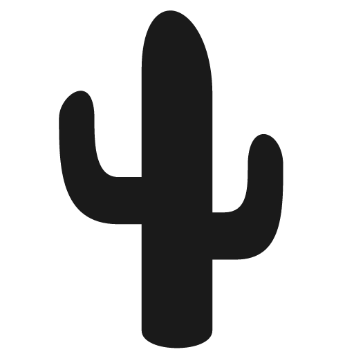 Tree cactus icon, solid style, from Temaki