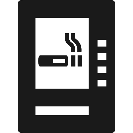 Vending cigarettes icon, solid style, from Temaki