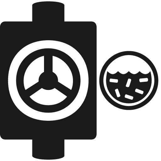 Waste shutoff icon, solid style, from Temaki