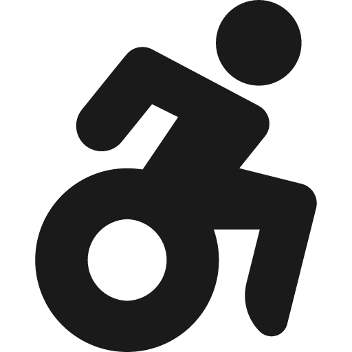 Wheelchair active icon, solid style, from Temaki