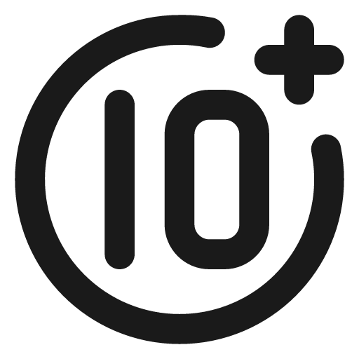 10 plus icon, solid style, from Unicons