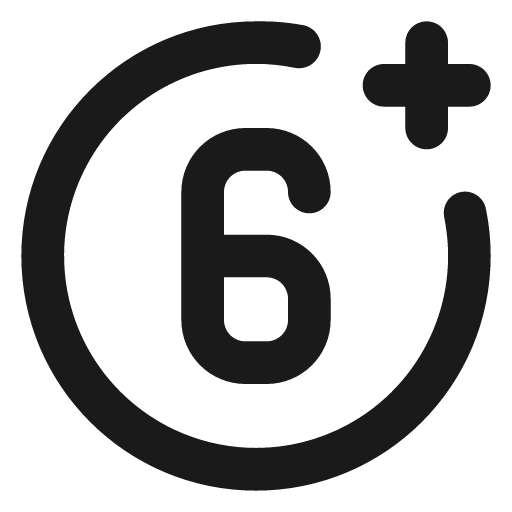 6 plus icon, solid style, from Unicons