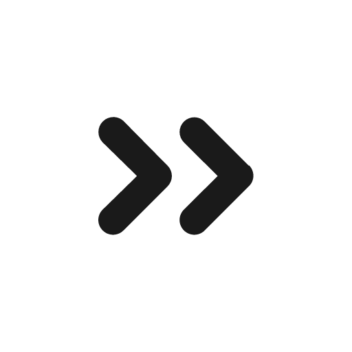 Angle double right icon, solid style, from Unicons
