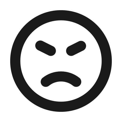 Angry icon, solid style, from Unicons