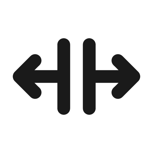 Arrows resize h icon, solid style, from Unicons