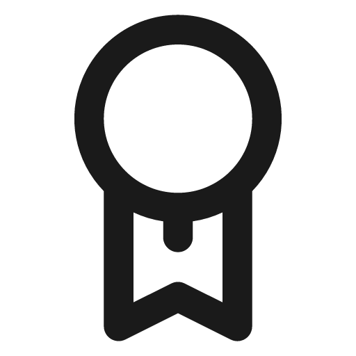 Award alt icon, solid style, from Unicons