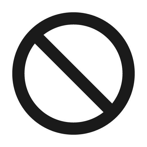 Ban icon, solid style, from Unicons