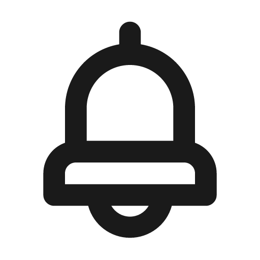 Bell icon, solid style, from Unicons