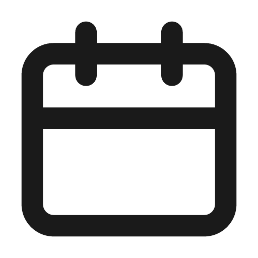 Calender icon, solid style, from Unicons