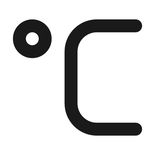 Celsius icon, solid style, from Unicons