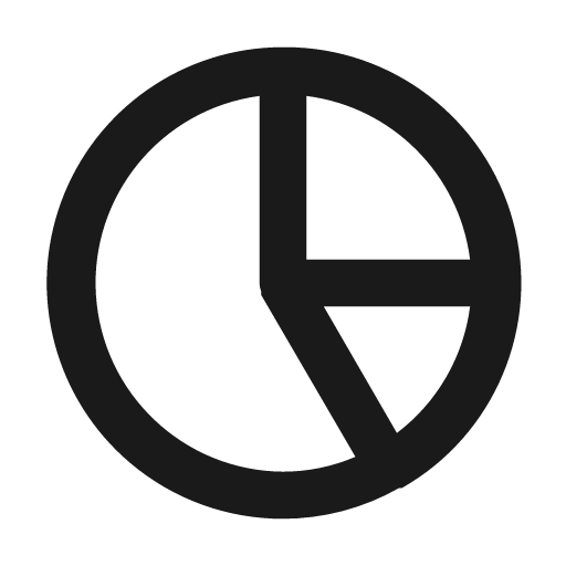 Chart pie icon, solid style, from Unicons