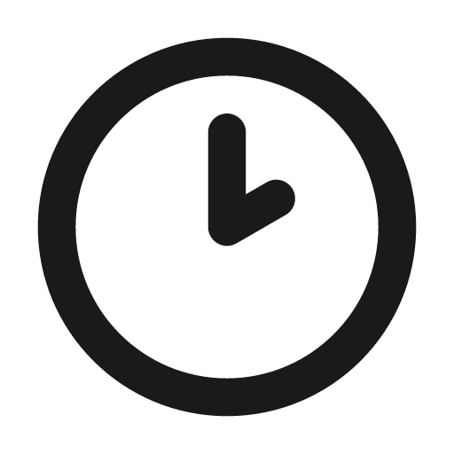Clock two icon, solid style, from Unicons