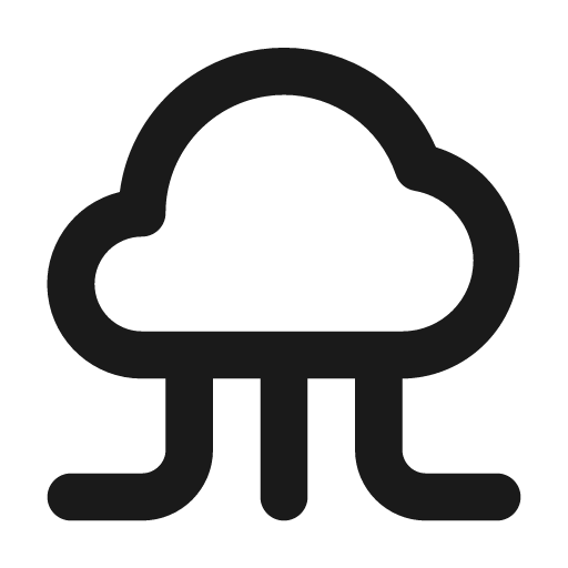 Cloud computing icon, solid style, from Unicons