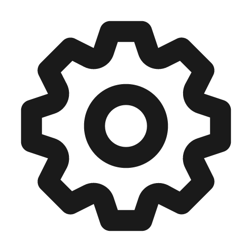 Cog icon, solid style, from Unicons