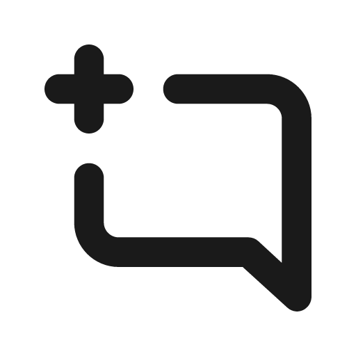 Comment add icon, solid style, from Unicons
