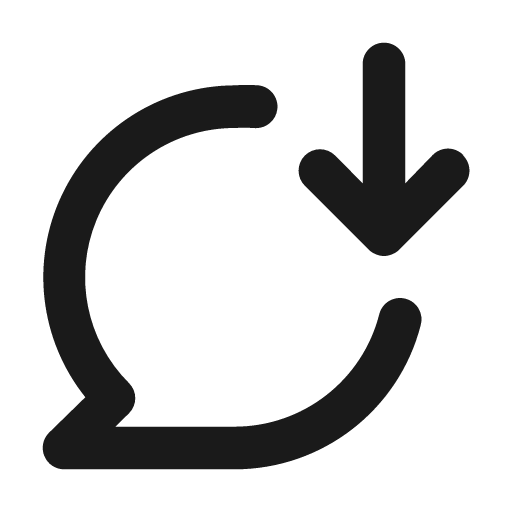 Comment download icon, solid style, from Unicons