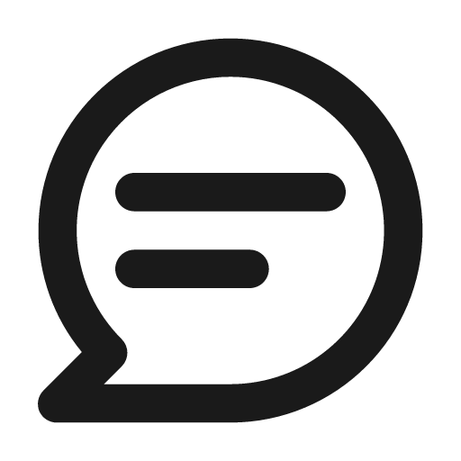 Comment lines icon, solid style, from Unicons