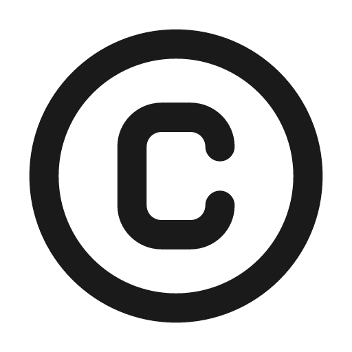 Copyright icon, solid style, from Unicons