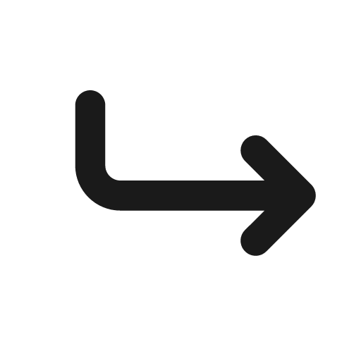 Corner down right alt icon, solid style, from Unicons