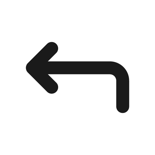 Corner up left alt icon, solid style, from Unicons