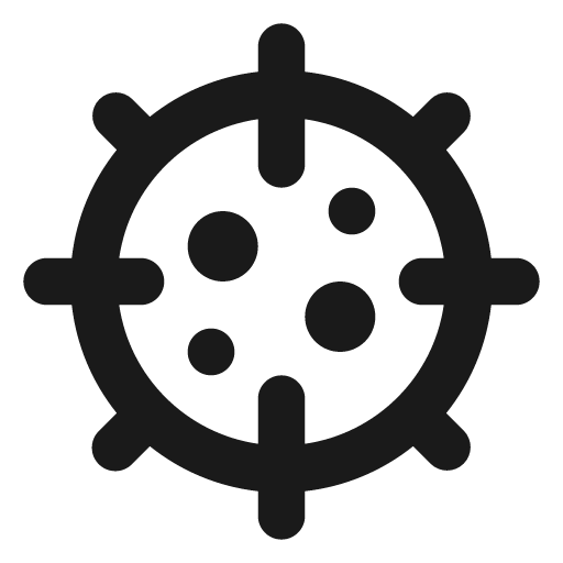 Coronavirus icon, solid style, from Unicons