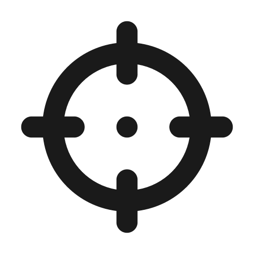 Crosshair icon, solid style, from Unicons