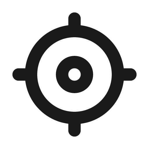 Crosshairs icon, solid style, from Unicons