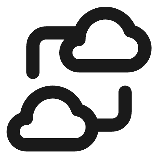 Data sharing icon, solid style, from Unicons