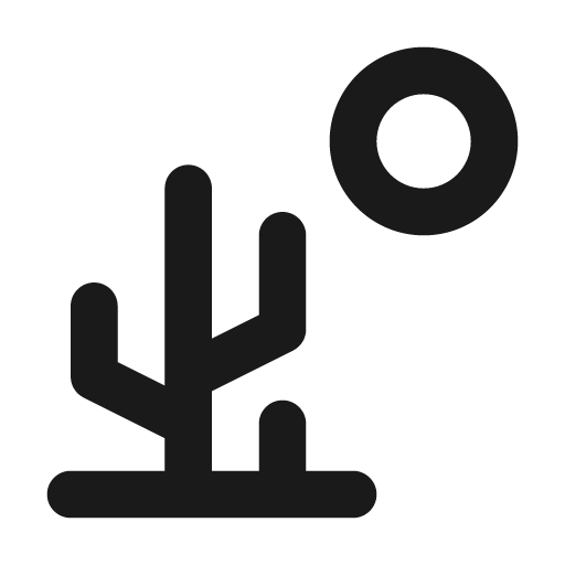 Desert icon, solid style, from Unicons