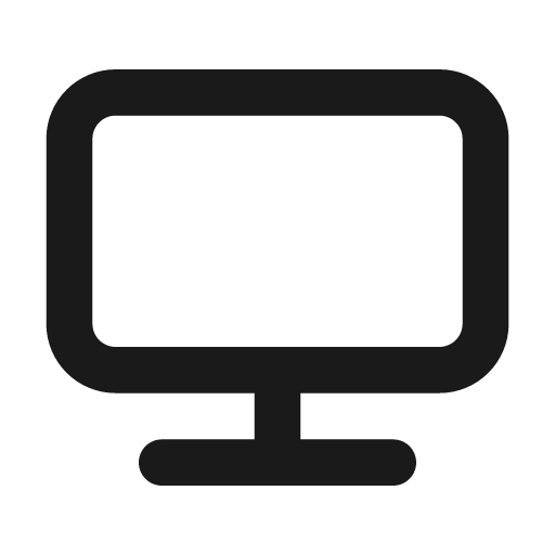 Desktop icon, solid style, from Unicons