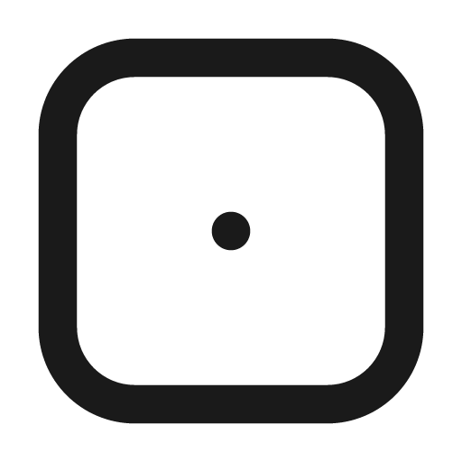 Dice one icon, solid style, from Unicons