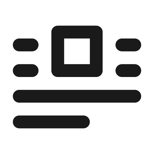 Document layout center icon, solid style, from Unicons