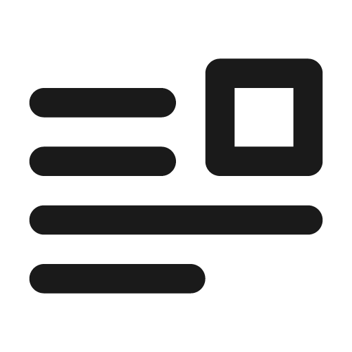 Document layout right icon, solid style, from Unicons