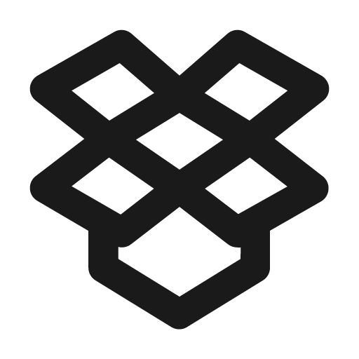 Dropbox icon, solid style, from Unicons