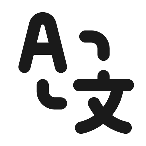 English to chinese icon, solid style, from Unicons