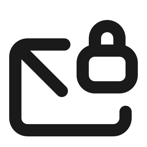 Envelope lock icon, solid style, from Unicons