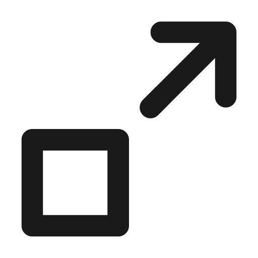 Expand from corner icon, solid style, from Unicons