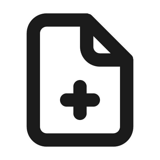 File plus icon, solid style, from Unicons
